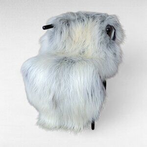 X-Large Cream + Light Gray Moorit Icelandic Sheepskin 56" x 34"